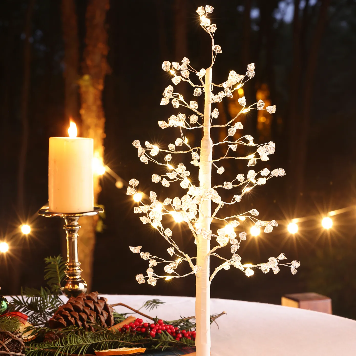 Arbre Lumineux Karaca Noël, 10,5X10,5X45 cm - Image 2