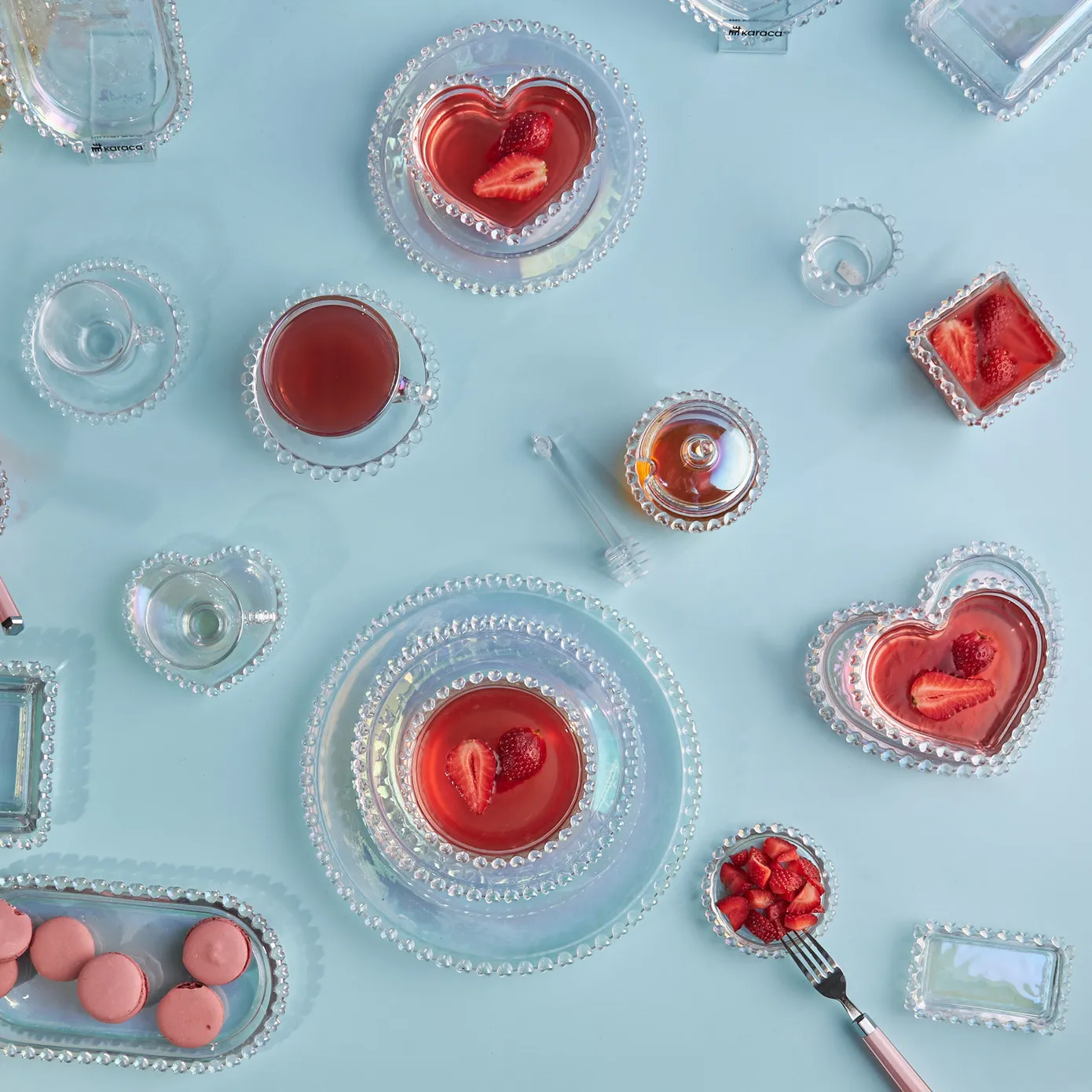 Assiette à dessert Karaca Rory Cœur, verre, 18 cm - Image 5