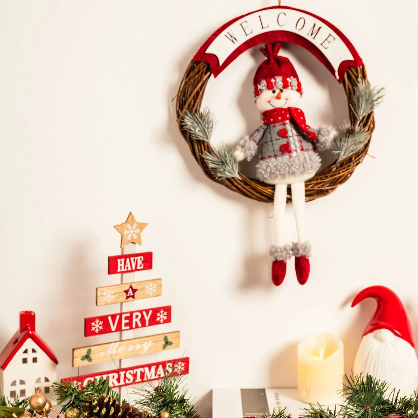 Bonhomme de neige Karaca Home ornement de porte 45 cm - Image 5