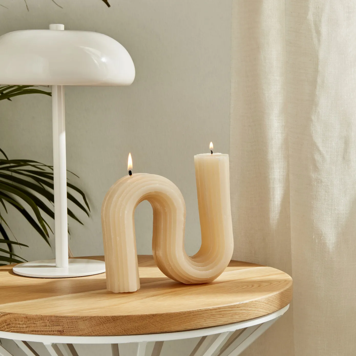 Bougie Karaca Home Ringlet, crème