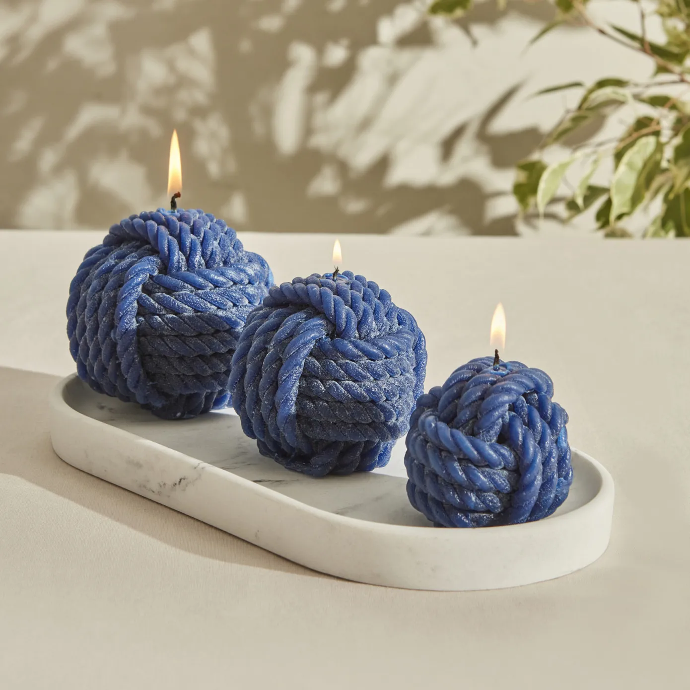 Bougie Karaca Home Rope, bleu marine, 8 cm - Image 2