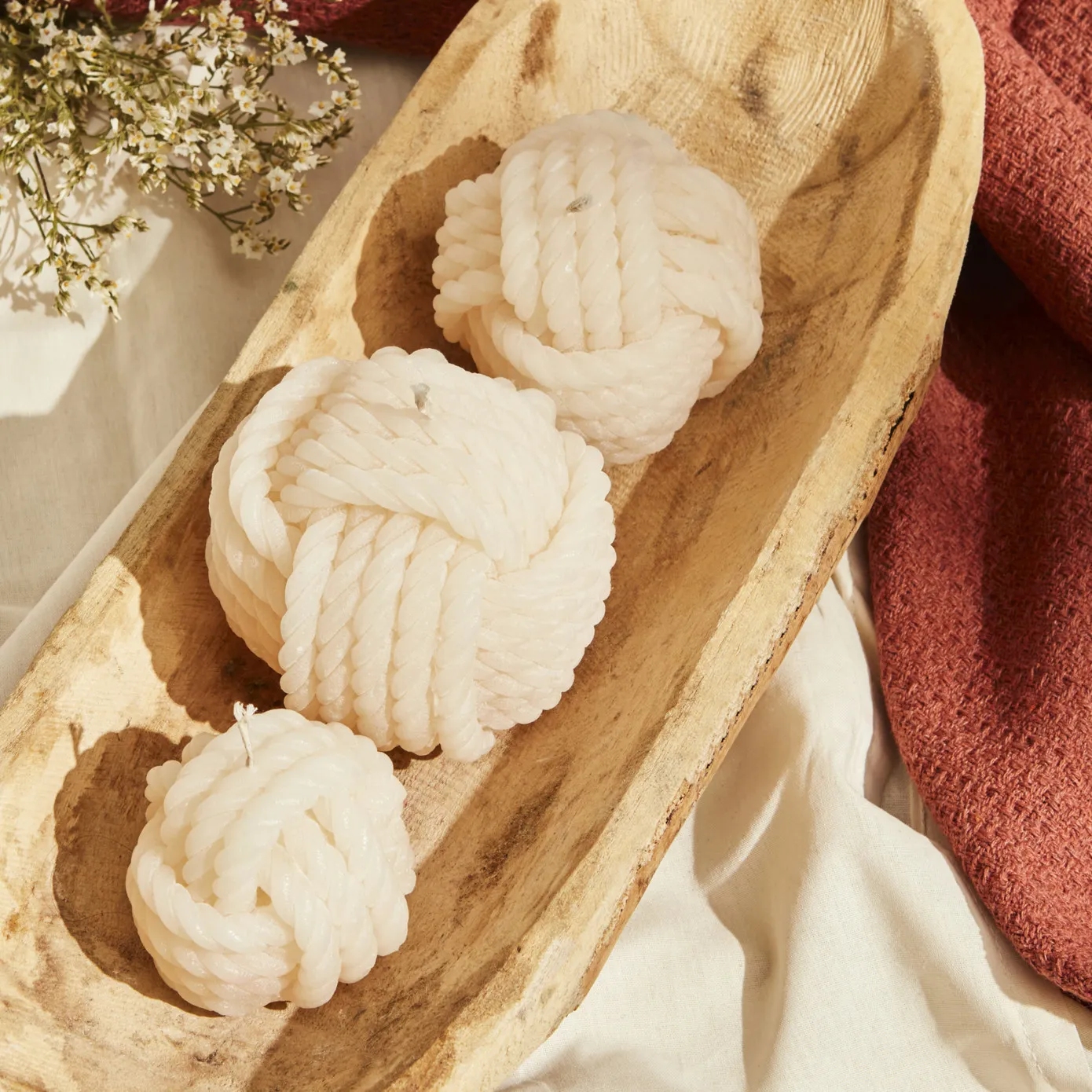 Bougie Karaca Home Rope crème, 6 cm - Image 3