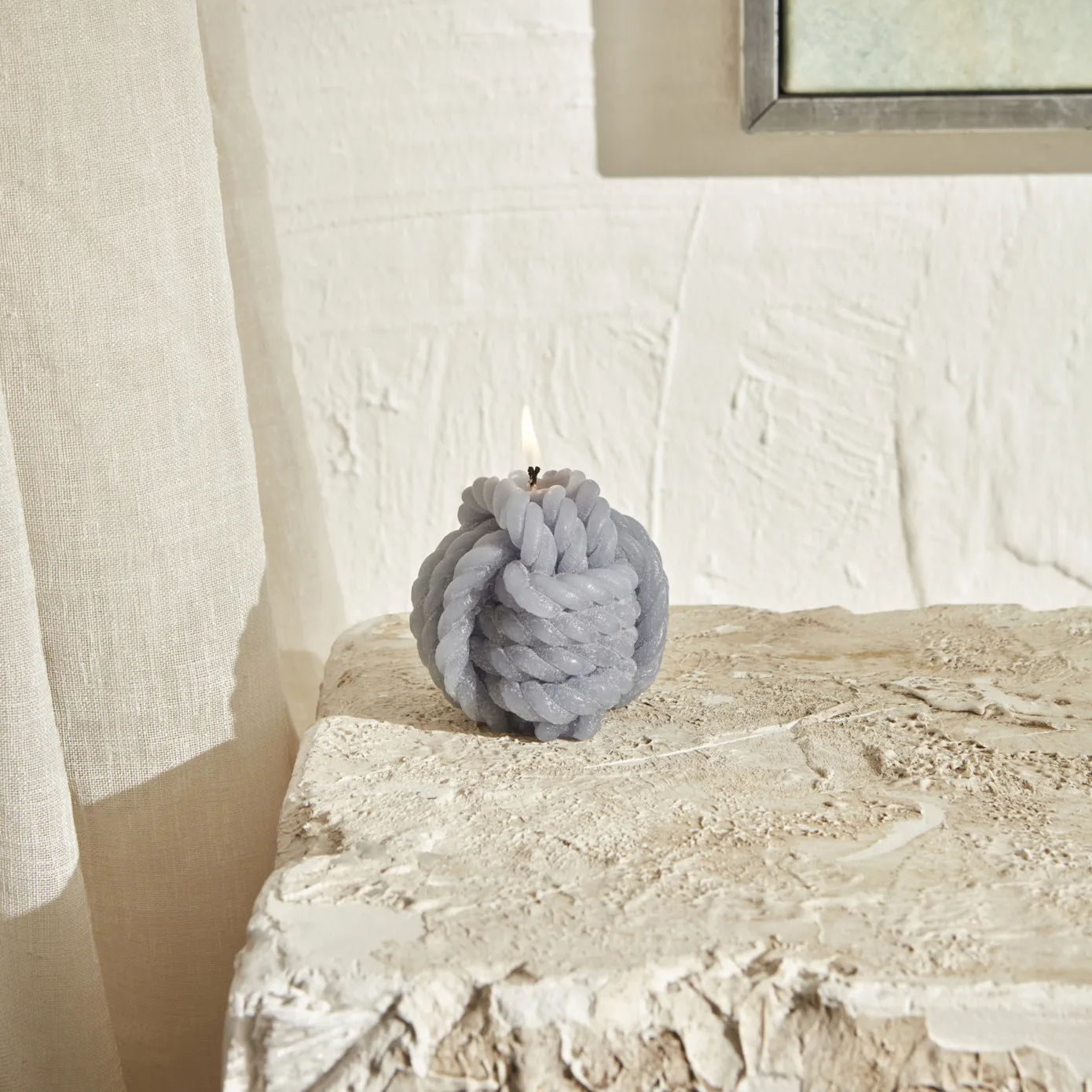 Bougie Karaca Home Rope, gris, 5 cm