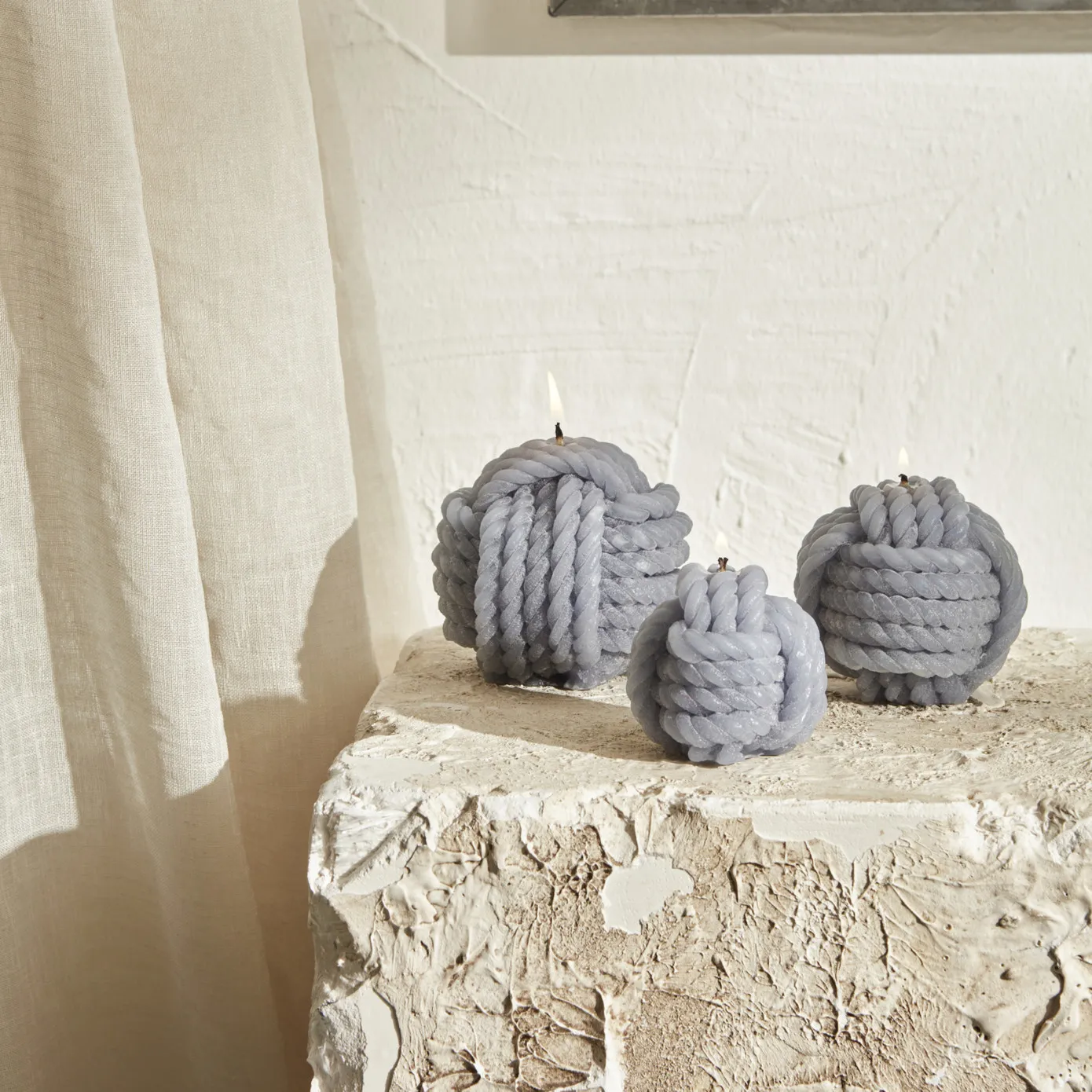 Bougie Karaca Home Rope, gris, 8 cm - Image 2