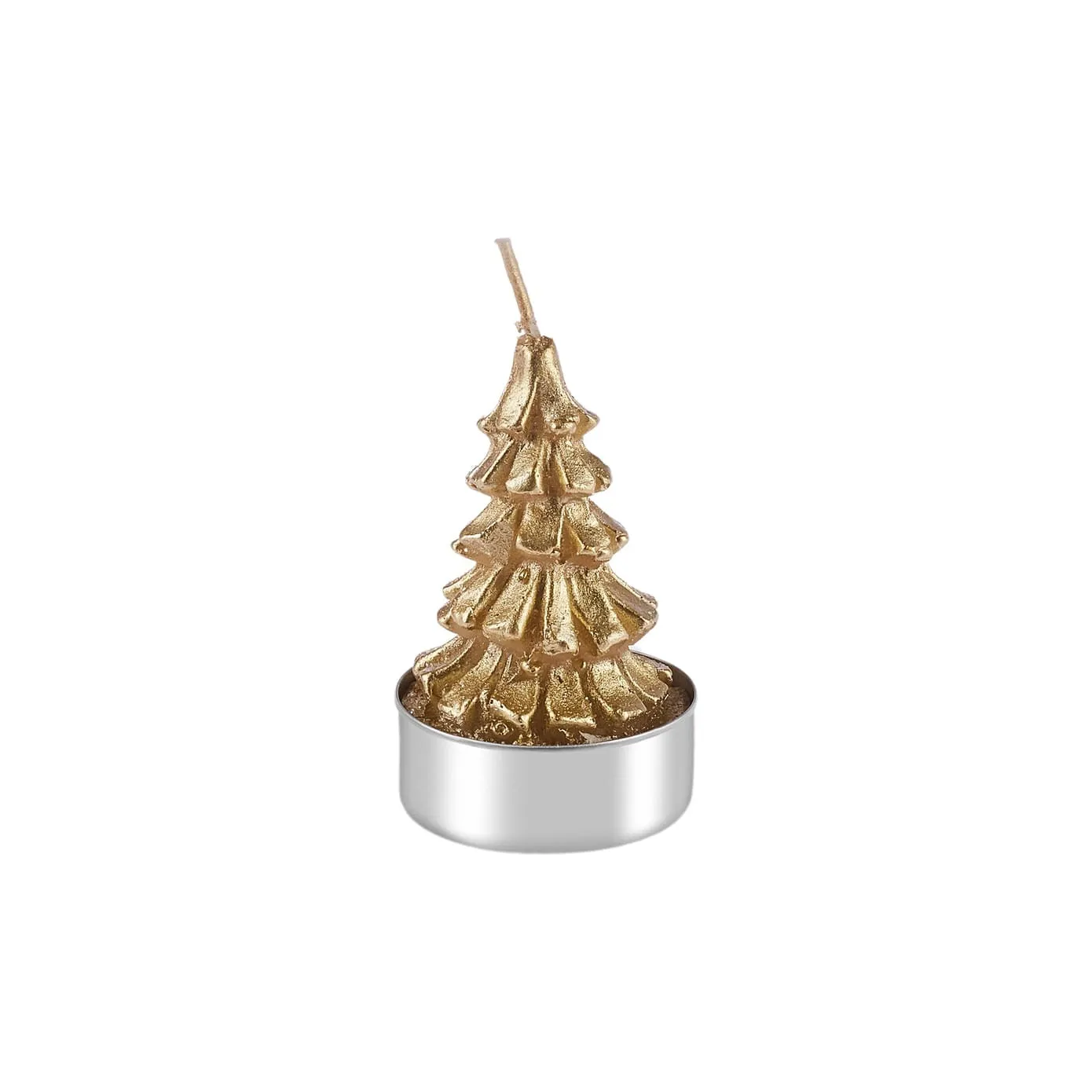 Bougie à réchaud Karaca Noël Arbre 3 pièces, or, 3,8X3,8X7 cm - Image 3