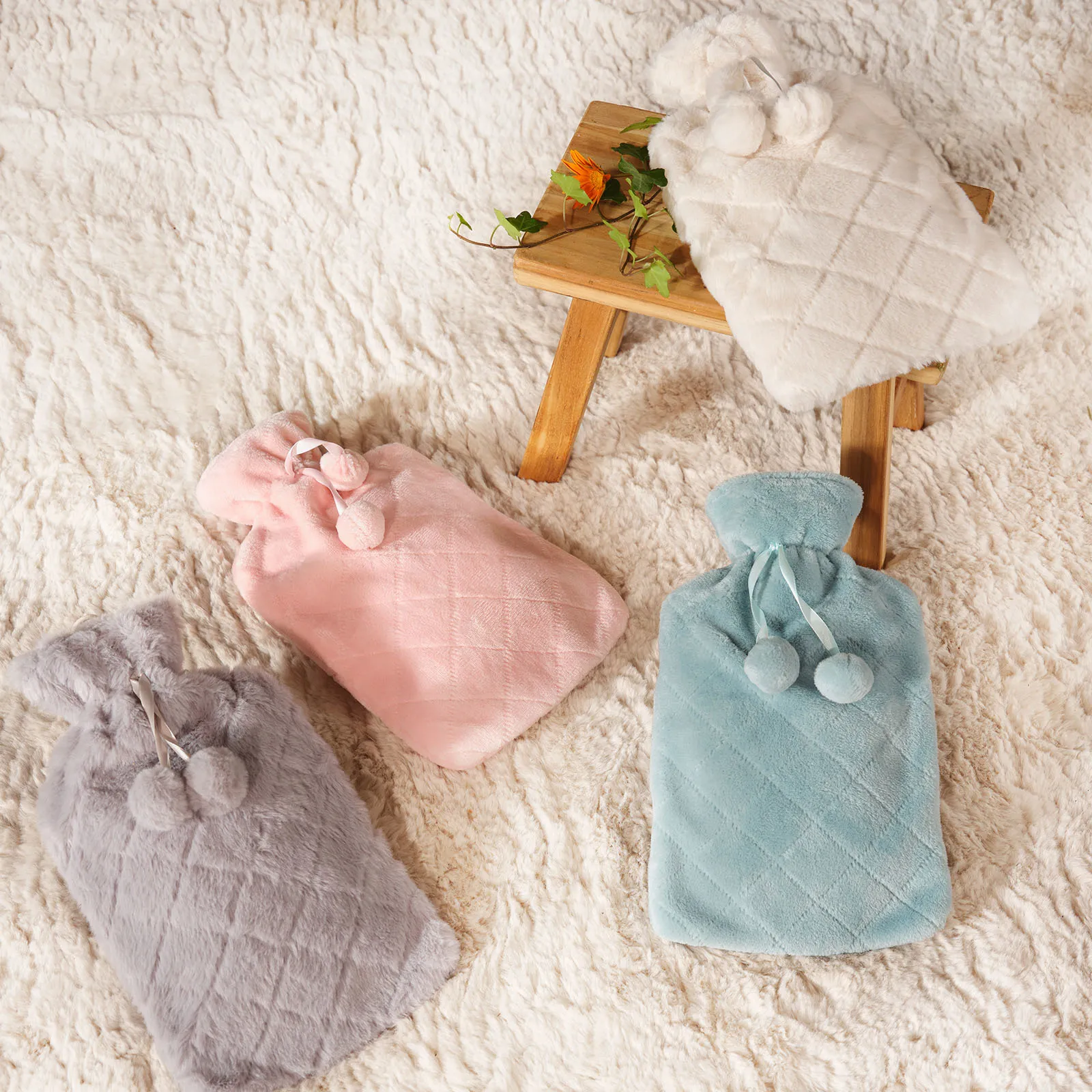 Bouillotte Karaca Home en peluche, gris - Image 2