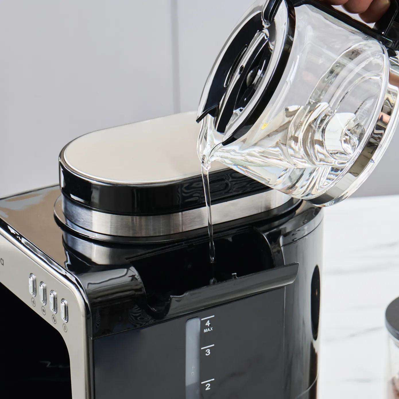 Cafetière à filtre avec broyeur intégré Karaca Grindmaestro, 0,5L, 600W, Inox - Image 5