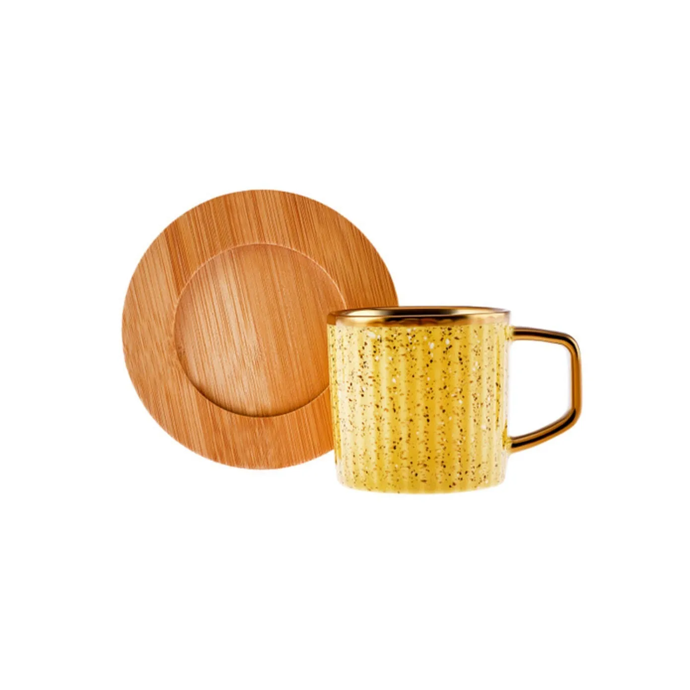 Coffret de tasses à café pour 6 personnes avec plateau en bambou Karaca, coloré, 90 ml - Image 11