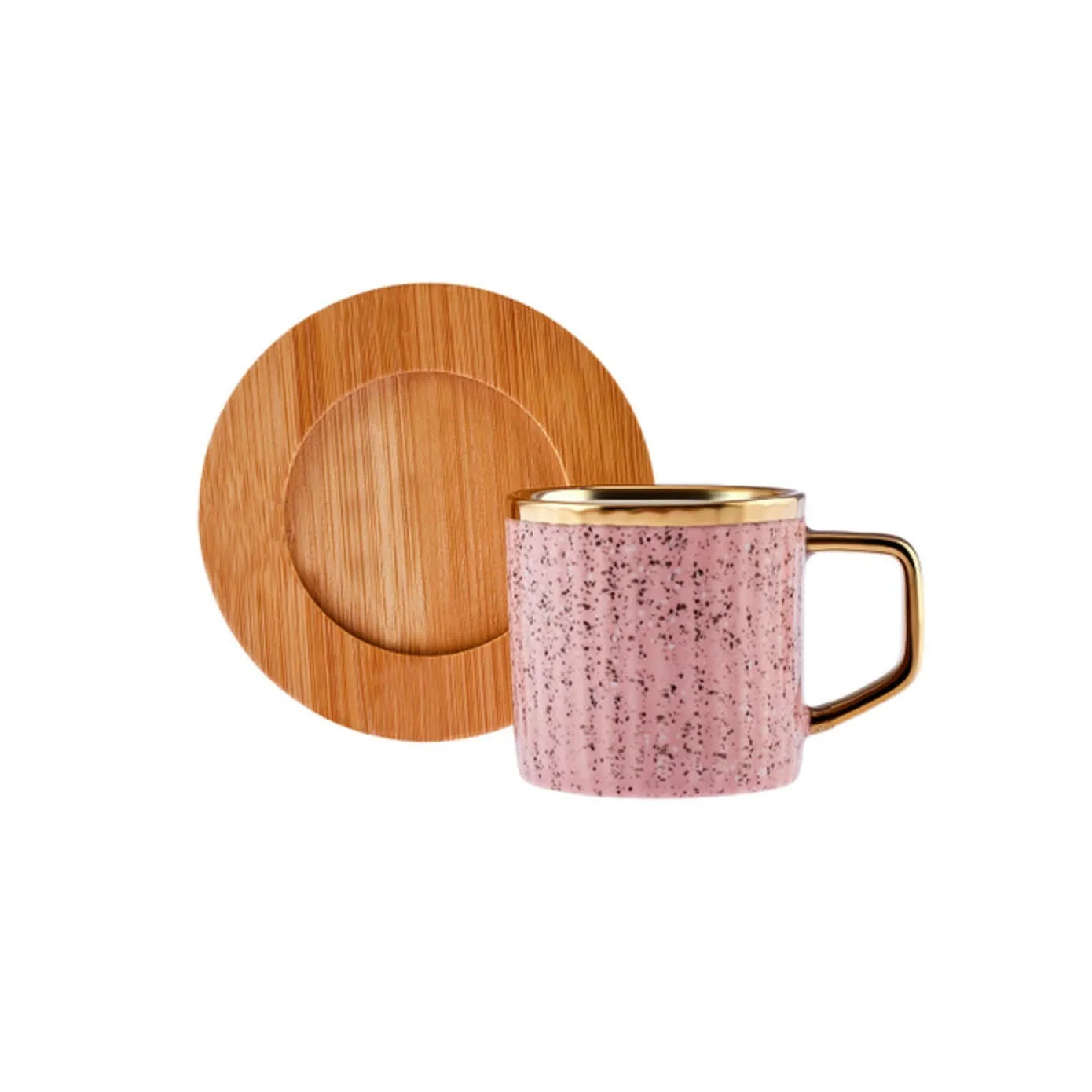 Coffret de tasses à café pour 6 personnes avec plateau en bambou Karaca, coloré, 90 ml - Image 6