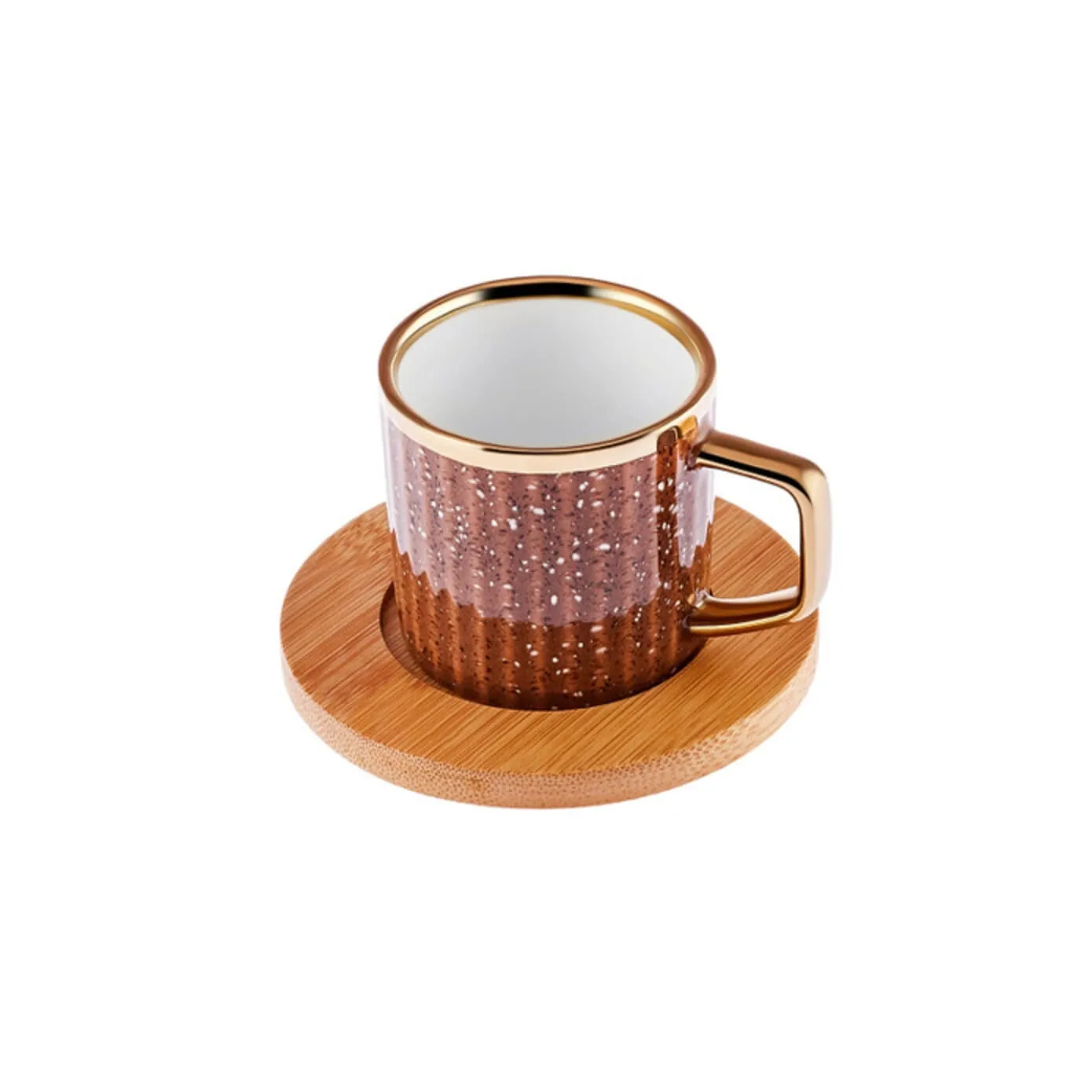 Coffret de tasses à café pour 6 personnes avec plateau en bambou Karaca, coloré, 90 ml - Image 9