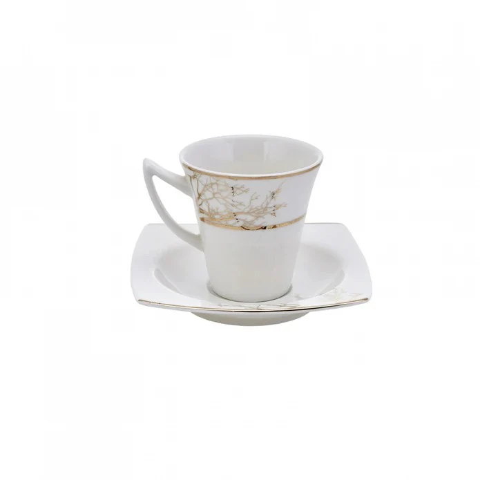 Coffret de tasses à expresso/moka Karaca Autumn en porcelaine pour 6 personnes, 12 pièces - Image 5
