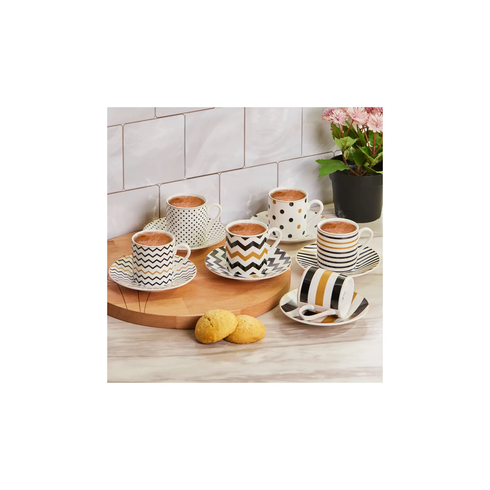 Coffret de tasses à expresso/moka Karaca Nossa pour 6 personnes, 12 pièces - Image 26
