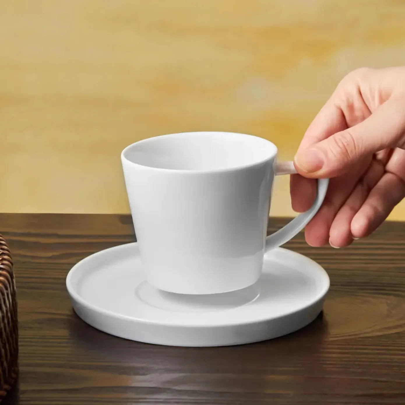 Coffret de tasses à thé et soucoupes Karaca Salvare pour 6 personnes, 12 pièces, New Generation Bone, 260 ml, blanc - Image 3
