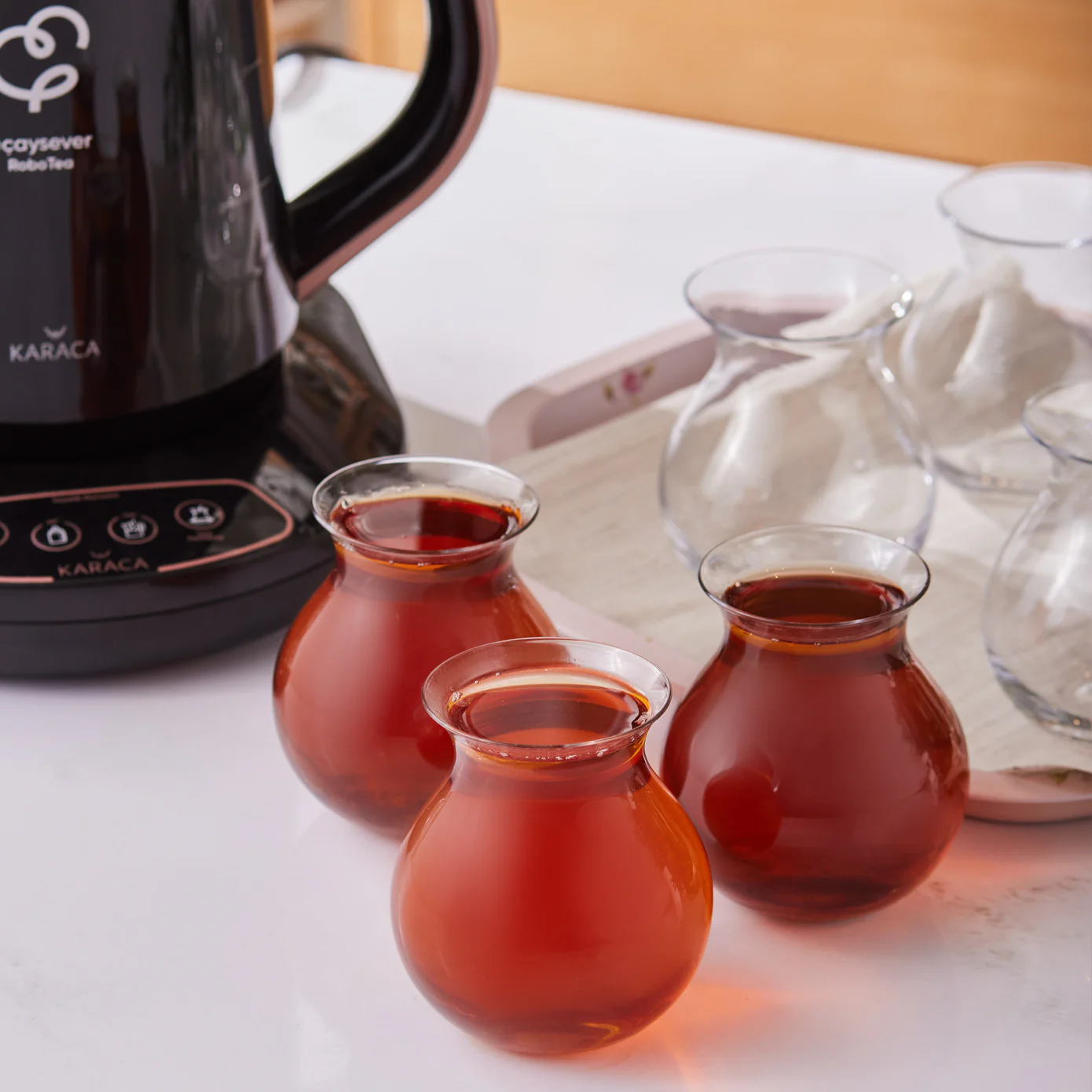 Coffret de verres à thé de Karaca Tatlıcan Refika, 6 pièces - Image 4