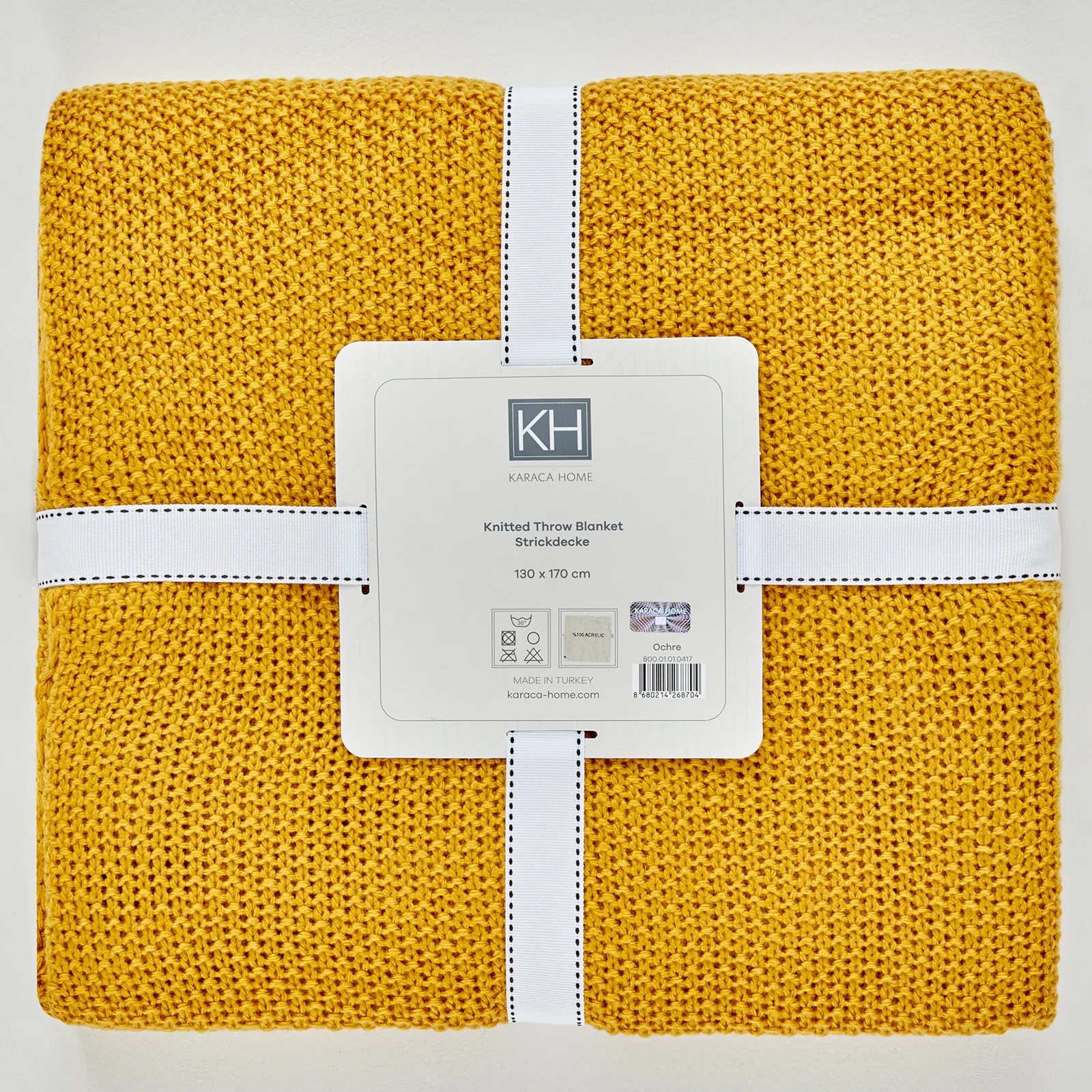 Couverture Karaca Home Okra Cable Tricotée Certifiée Oeko-Tex - Image 2
