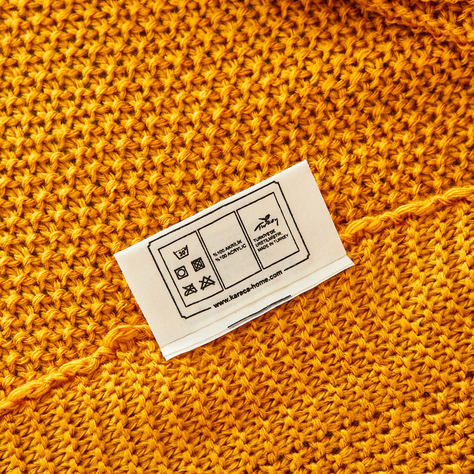 Couverture Karaca Home Okra Cable Tricotée Certifiée Oeko-Tex - Image 4