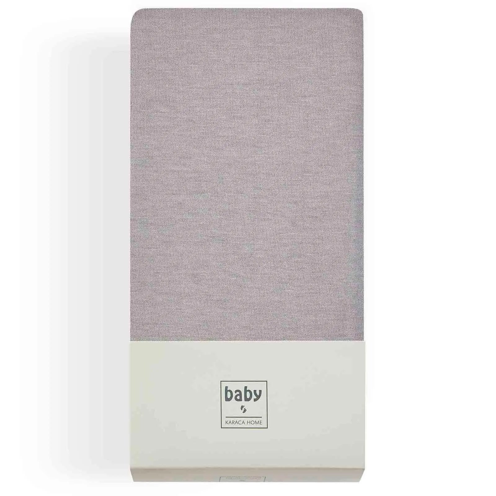 Drap-housse Karaca Home Jersey gris, 70x140 cm + 20 cm, Certifié Oeko-Tex - Image 3