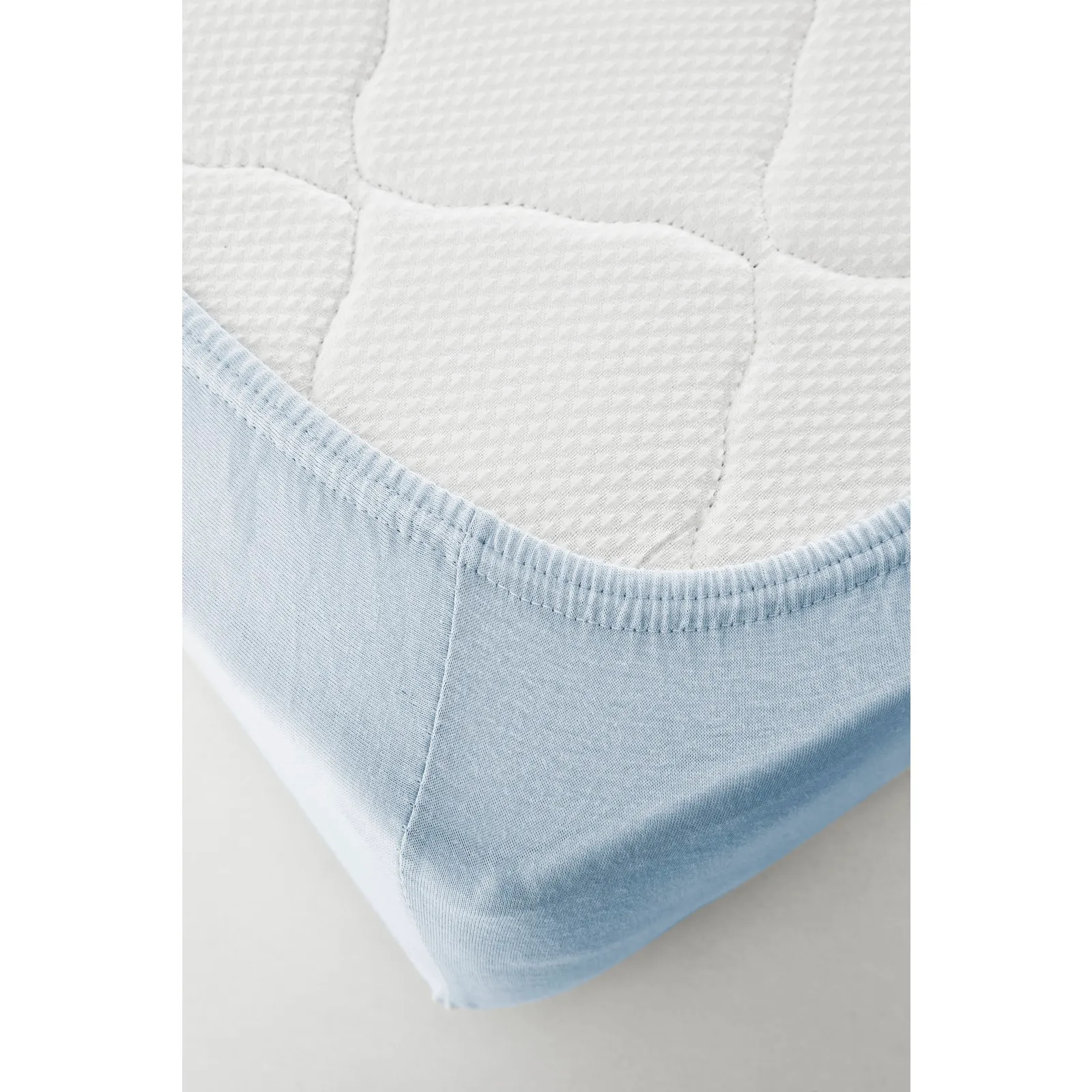 Draps-housse Karaca Home Jersey bleu clair, 200x200 cm, certifié Oeko-Tex - Image 3