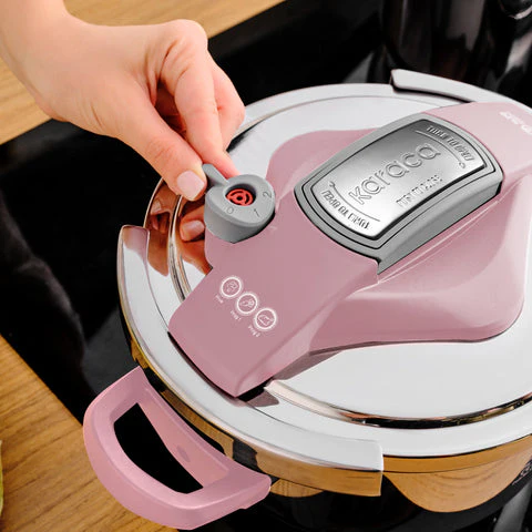 Ensemble d'autocuiseurs Karaca Perfect 4 + 6 L, rose - Image 4
