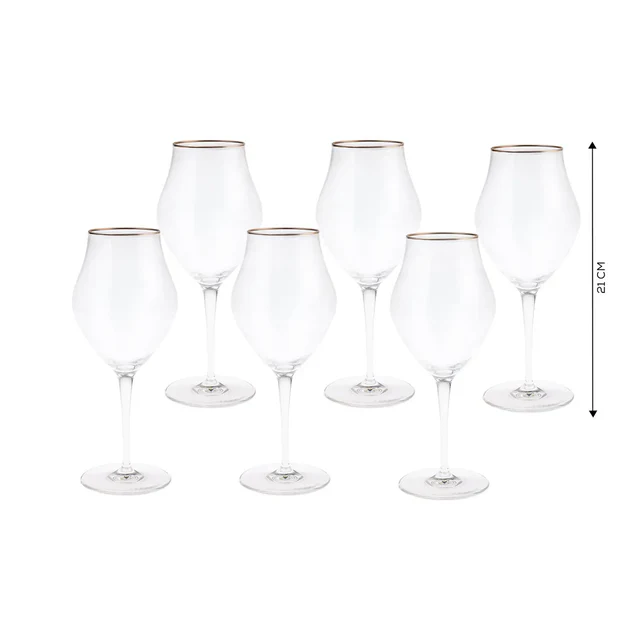 Ensemble De 6 Verres à Pied Bormioli Rocco Inalto Arte Cal En Platine - Image 2