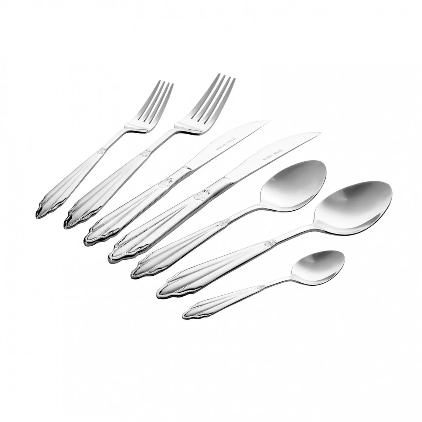 Ensemble de couverts Karaca Mantilla Elegance en acier 316+ pour 12 personnes, 84 pièces - Image 3