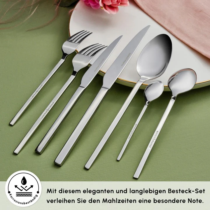 Ensemble de Couverts Karaca Pallas Elegance Pour 12 Personnes, 84 Pièces - Image 5