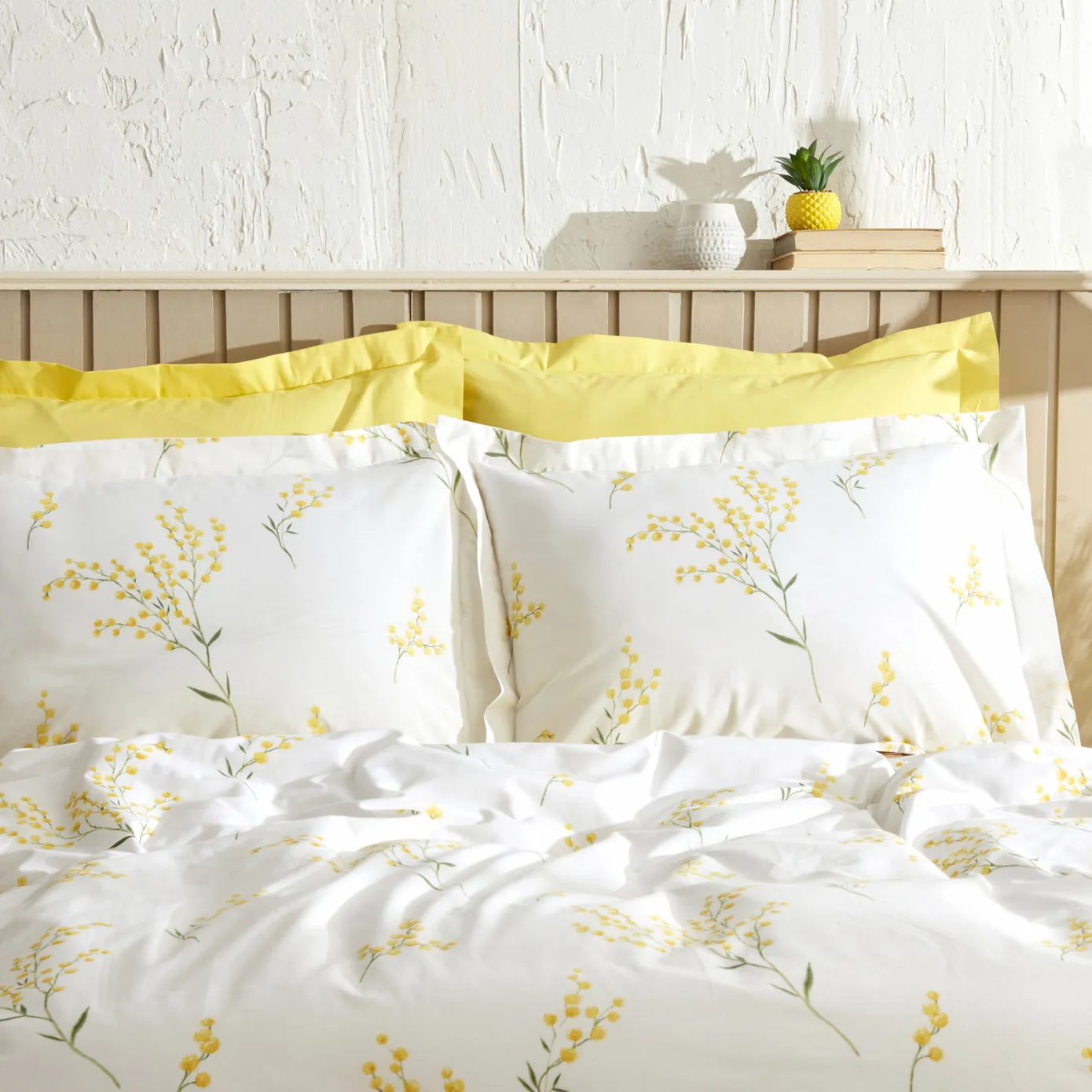 Ensemble de literie Karaca Home Loretta 100% Coton pour lit double, Jaune - Image 3