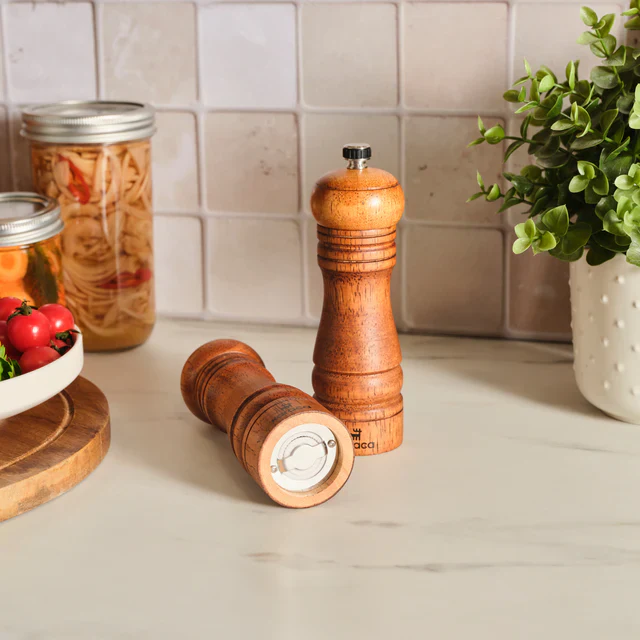 Ensemble de moulins à épices en bois Karaca Naturegrind – 2 pièces - Image 3