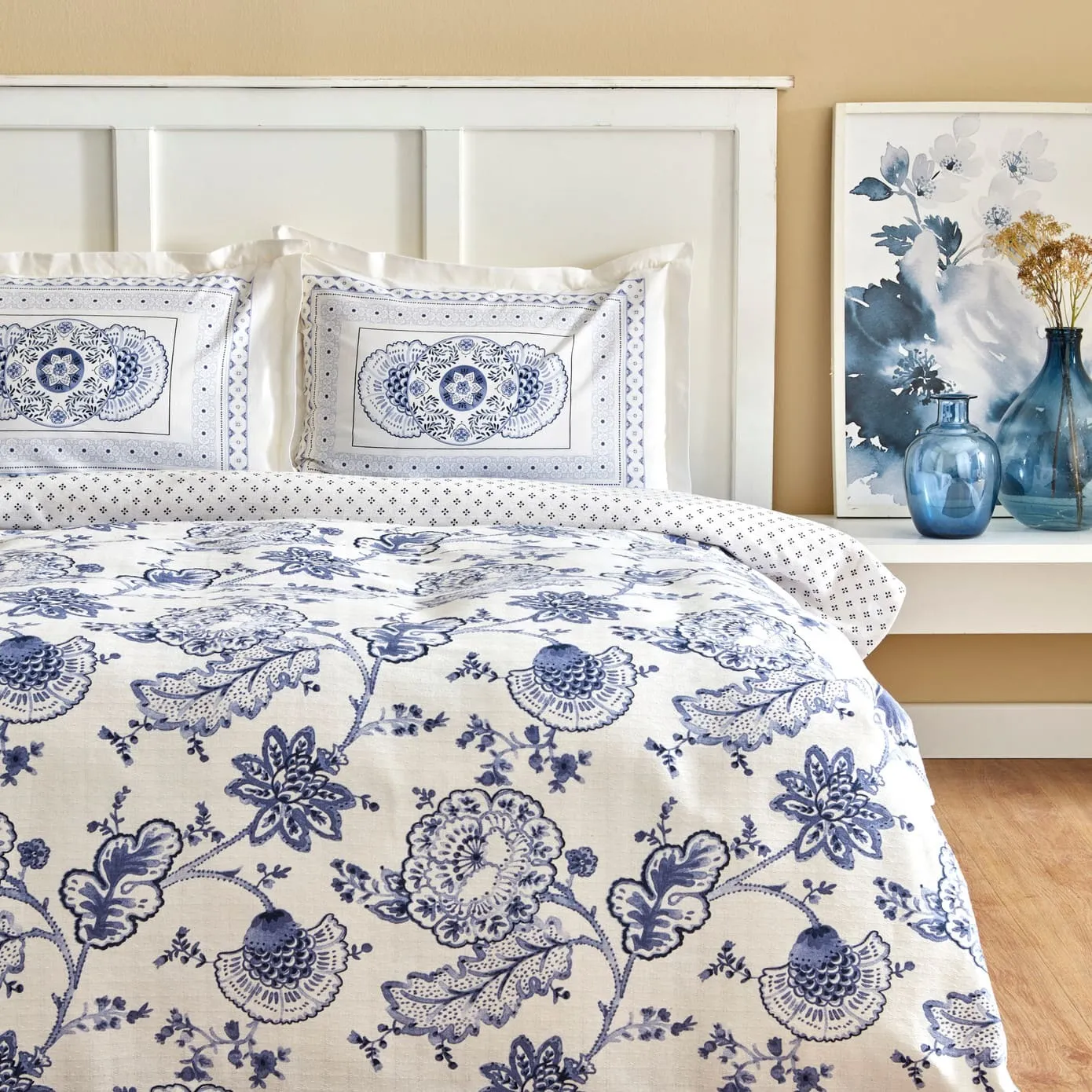 Ensemble Piqué Karaca Home Amar 100% coton, pour lit 2 personnes, blue - Image 2