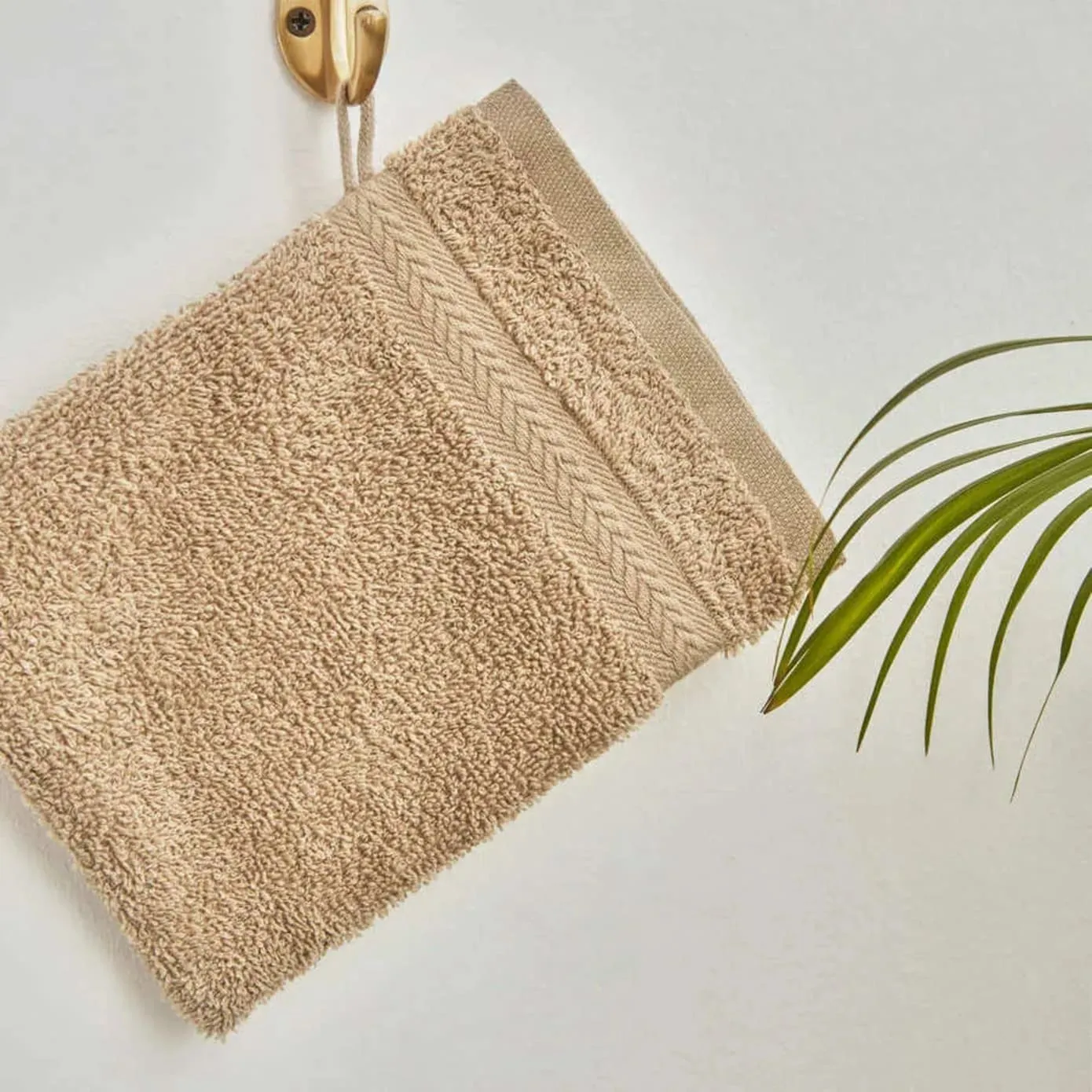 Fibre de bain Karaca Wheat 100% coton, 16X22 cm, mocha - Image 2