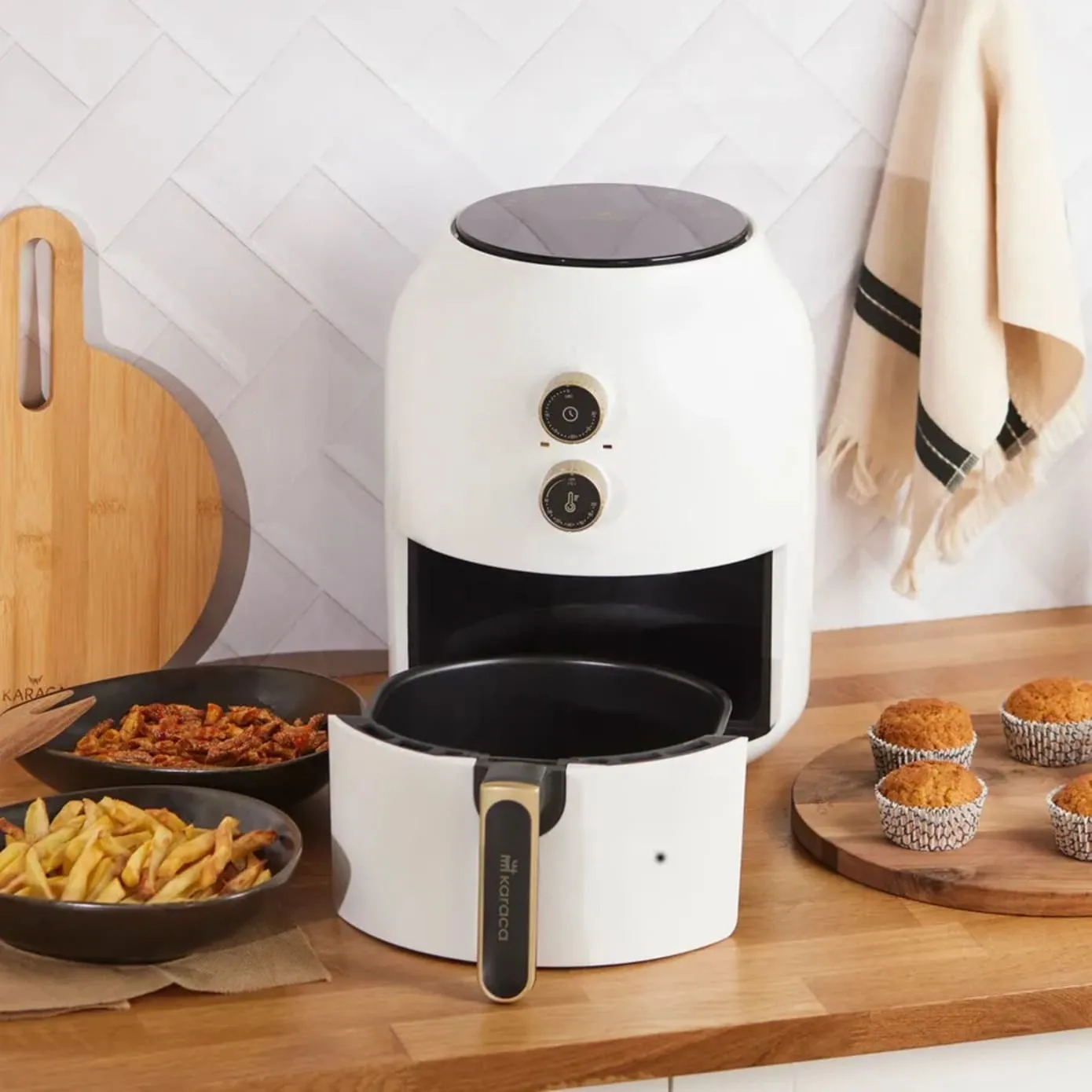 Friteuse Karaca Multifry sans huile à air chaud, blanc - Image 4