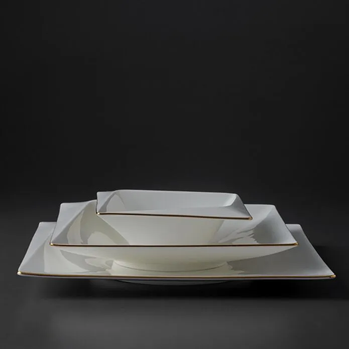 Service de table carré Jumbo Fold Gold 58 pièces pour 12 personnes - Image 4