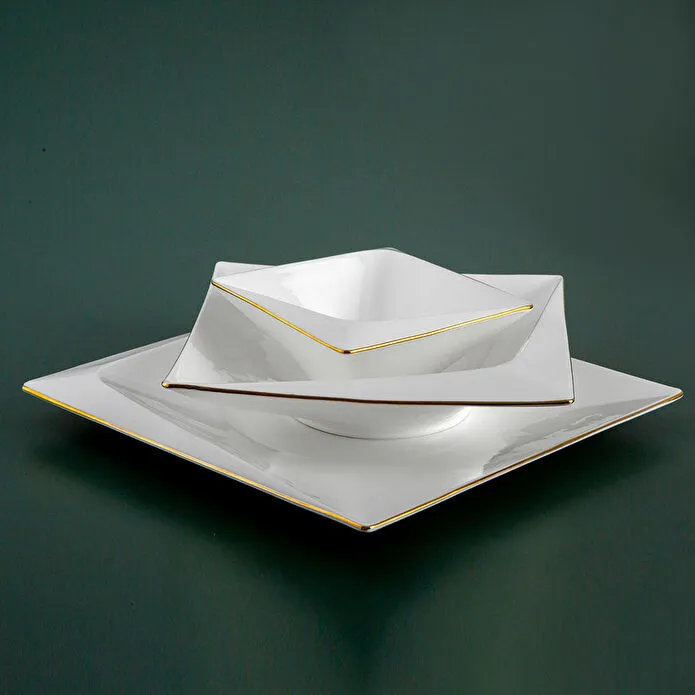 Service de table carré Jumbo Fold Gold 58 pièces pour 12 personnes - Image 7