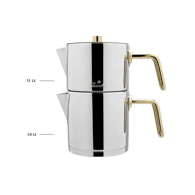 Jumbo Metalix Titanium Gold Set De Théière - Image 2