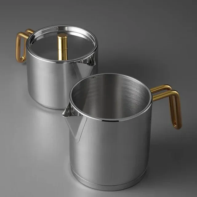 Jumbo Metalix Titanyum Gold Théière avec Fond Induction, Taille Midi - Image 4