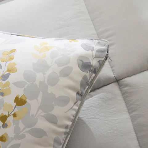 Karaca Leaf – Ensemble couette une personne gris 155 x 220 + 50 x 70 - Image 3