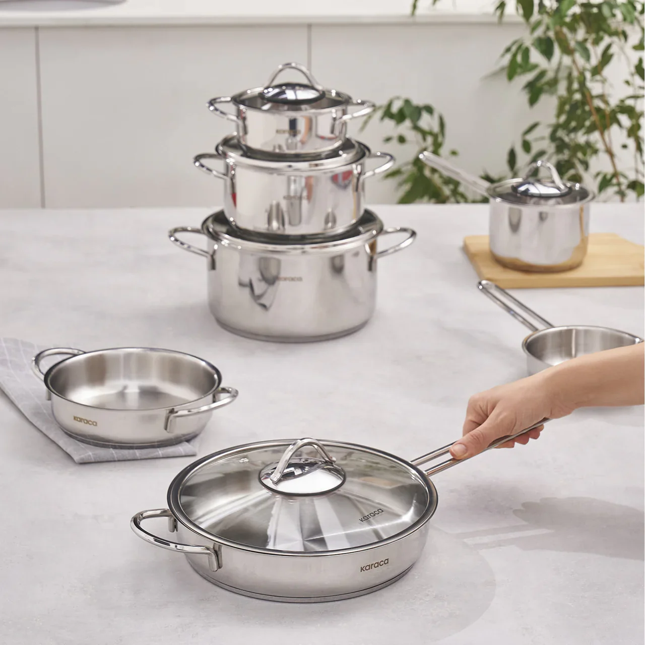 Ensemble de Cuisson en Acier Karaca Ada 12 Pièces V2 - Image 2