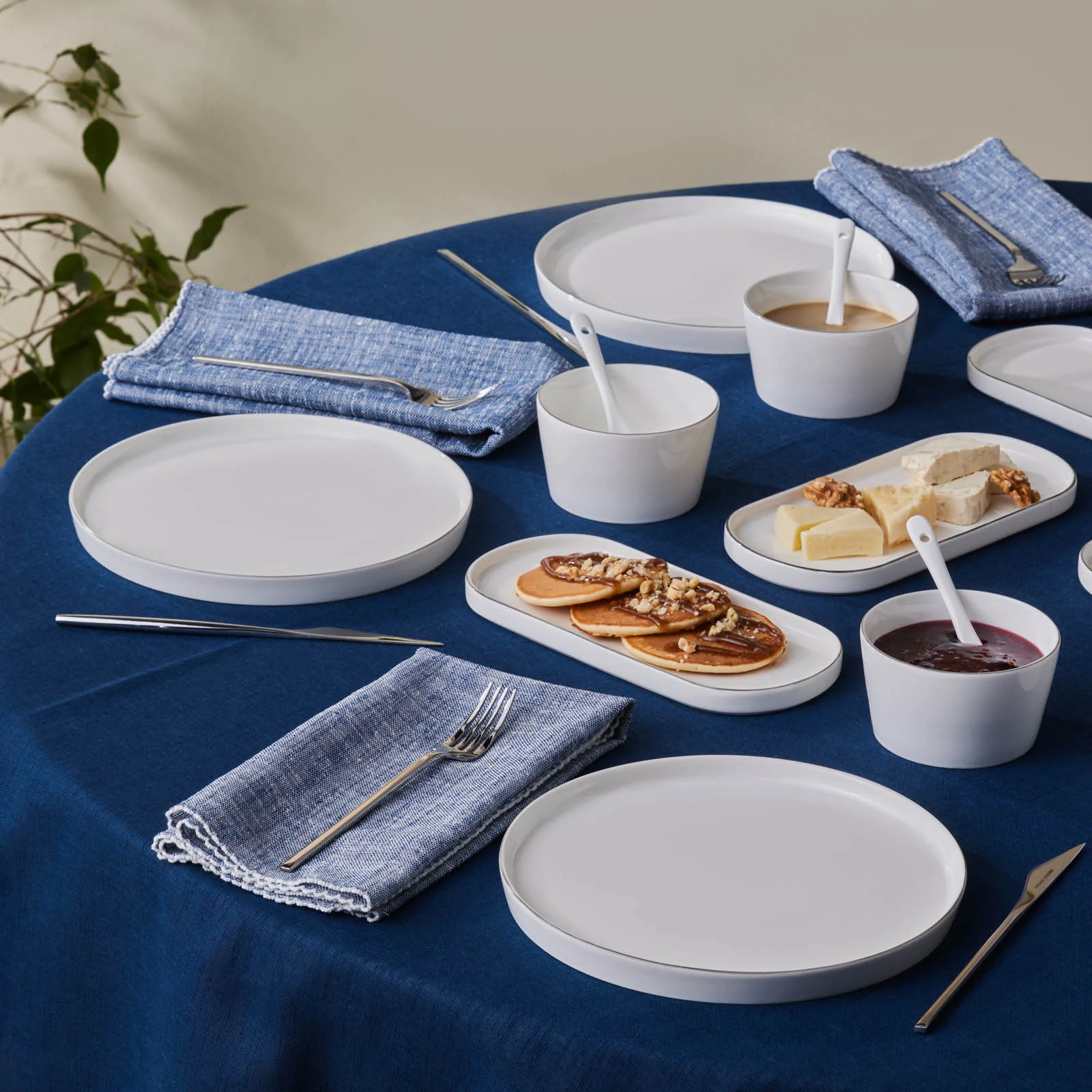 Karaca Forever Bone Bomo Service Petit-Déjeuner 22 Pièces pour 6 Personnes – Platine - Image 2