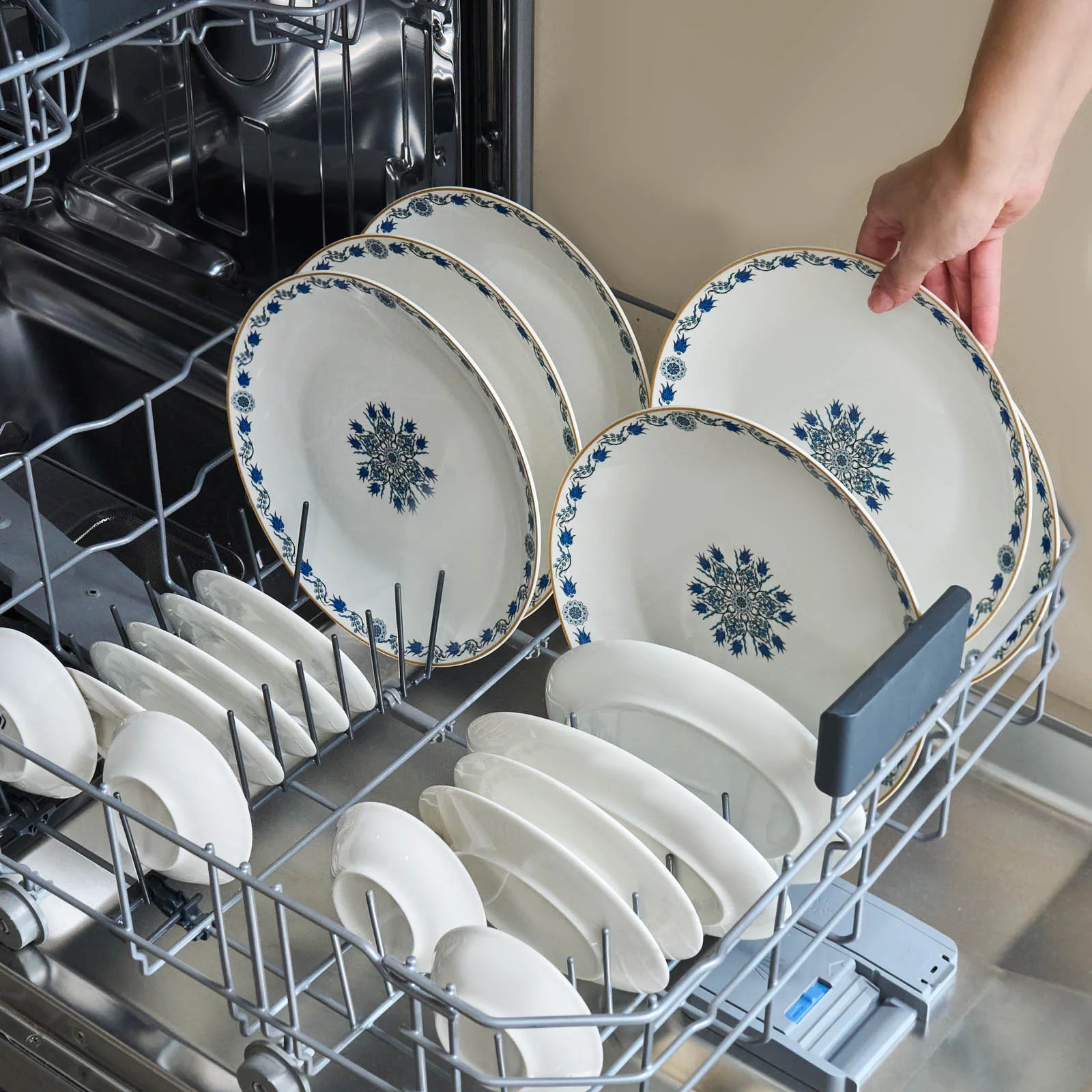 Karaca Bone China İznik Service 26 pièces pour 6 personnes, Multicolore - Image 8