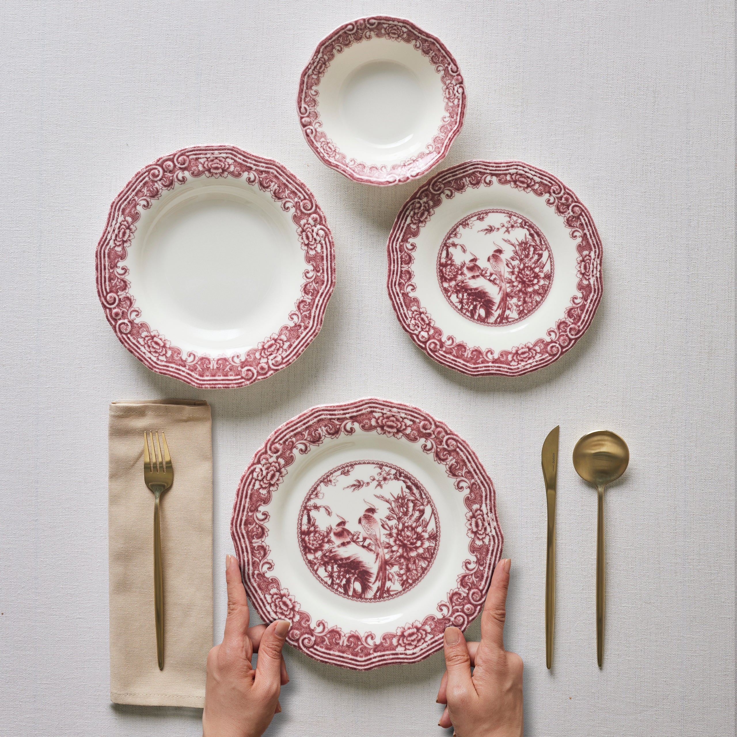 Karaca Bone China Rosie Service de Table 24 Pièces pour 6 Personnes, Multicolore - Image 17