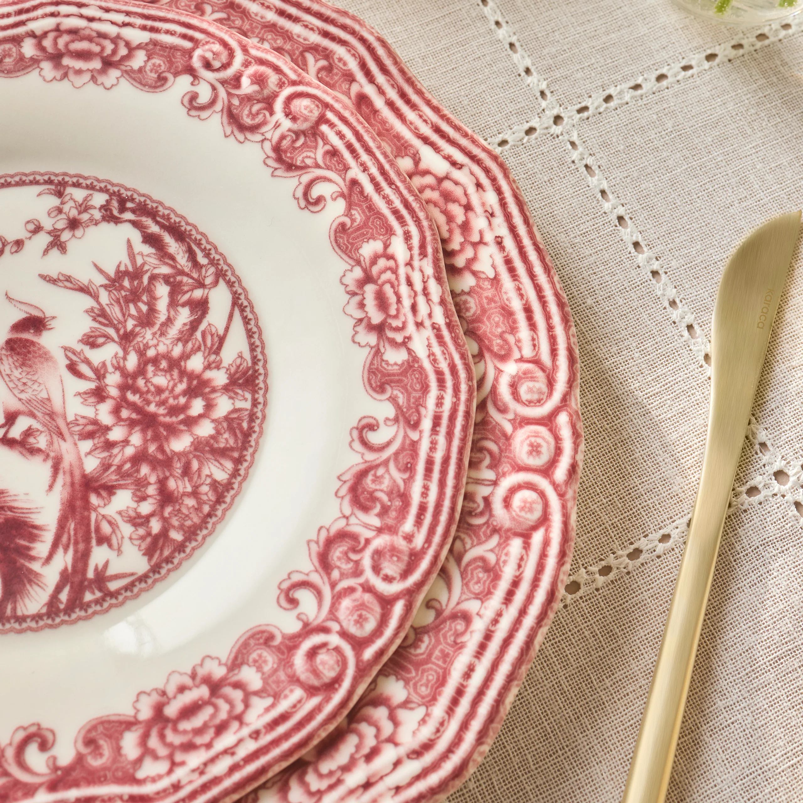 Karaca Bone China Rosie Service de Table 24 Pièces pour 6 Personnes, Multicolore - Image 24