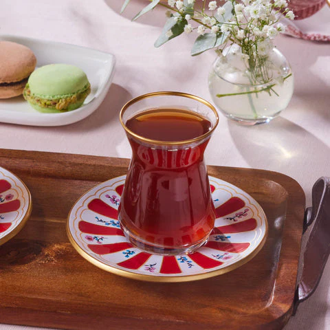 Verre à Thé Karaca Bursa, 12 Pièces, Rouge - Image 3
