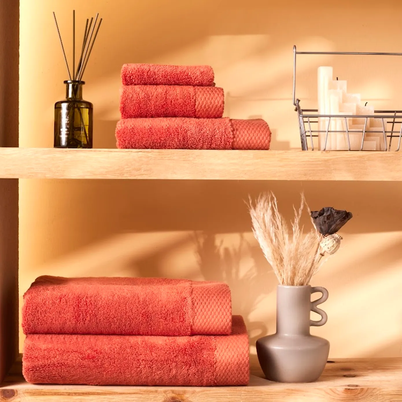 Karaca Chandler Serviette de Bain en Modal Corail 100x150 cm - Image 3