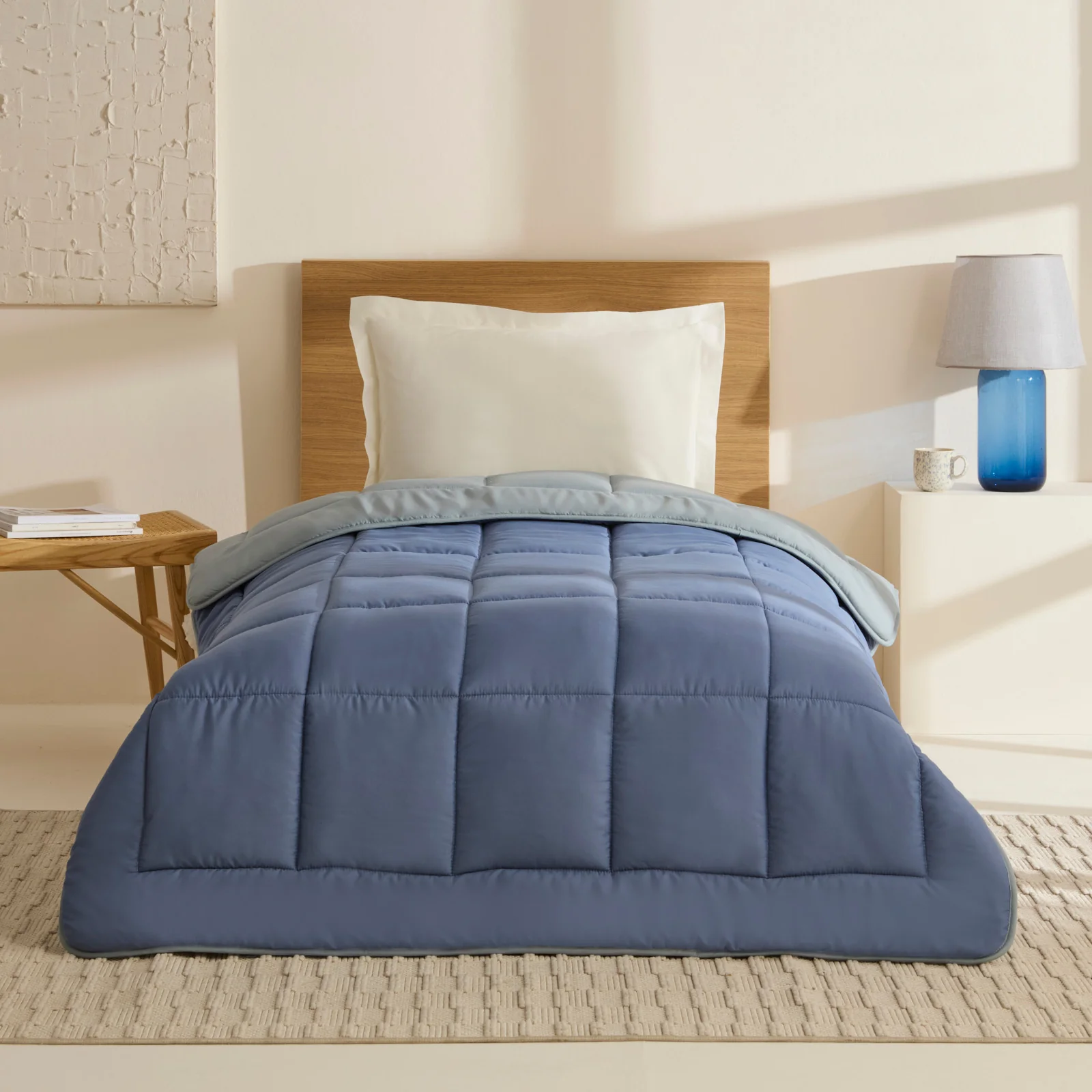 Karaca Double Face Couverture Bleu-Menthe 155x220