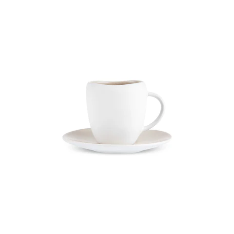 Karaca Earth Collection New Cupid Glaçure Réactive Ensemble de Tasse à Café Turc Espresso, 90 ml, 1 Personne, Beige Blanc - Image 4