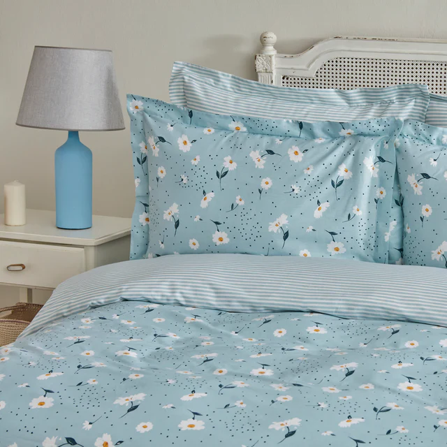 Karaca Daisy Housse de Couette 100% Coton Double Taille, Menthe - Image 5