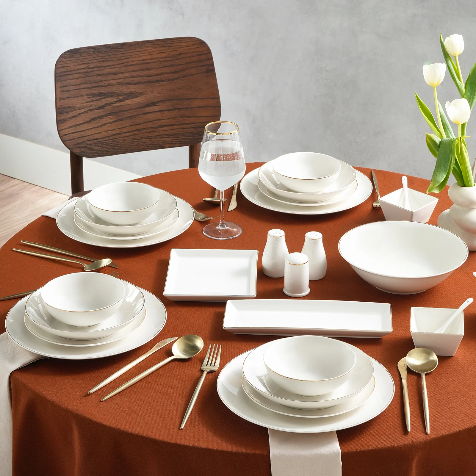 Karaca Donatella Service De Table 70 Pièces Pour 12 Personnes – New Bone - Image 2