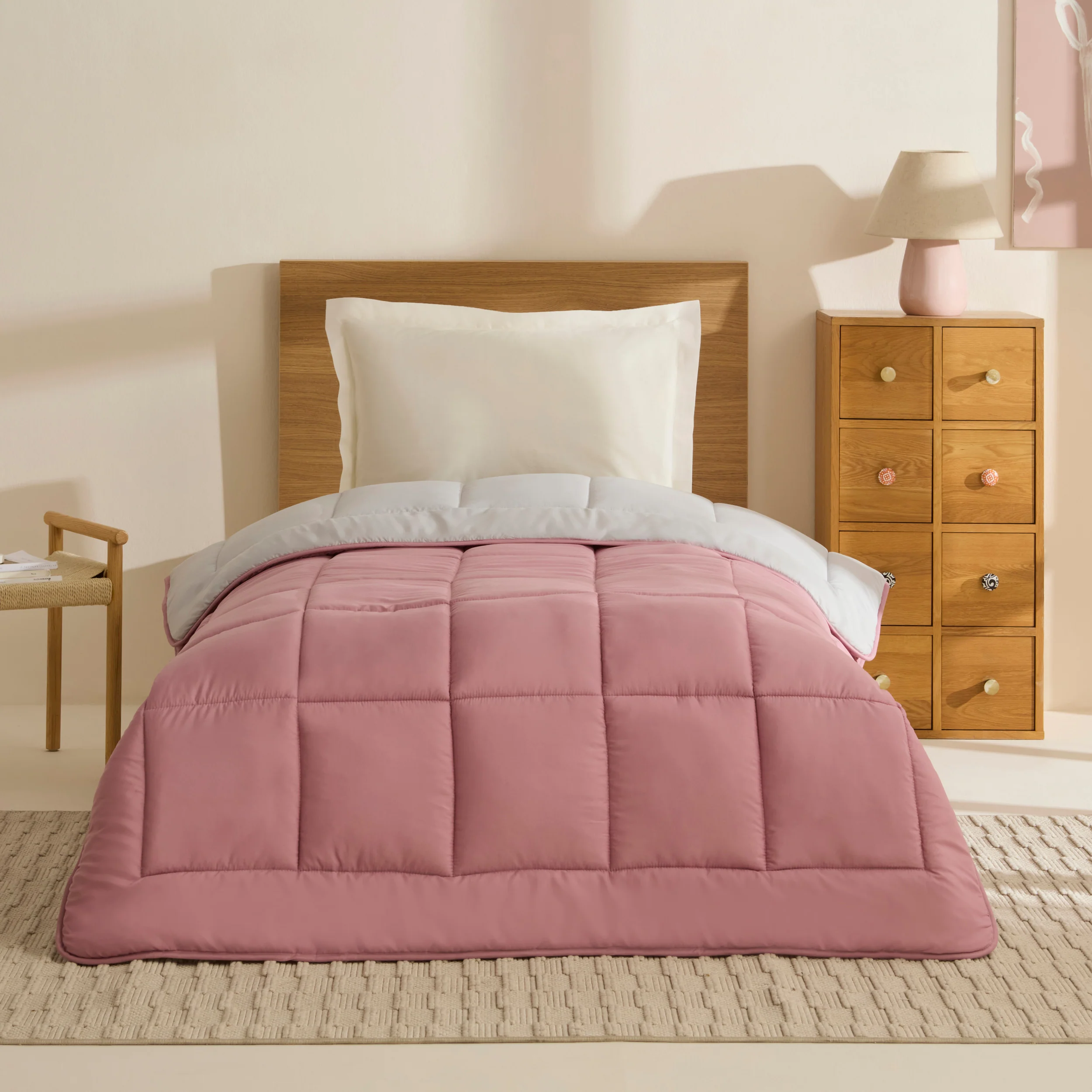 Karaca Double Face Couette Pudra - Gris clair 155X220 - Image 7