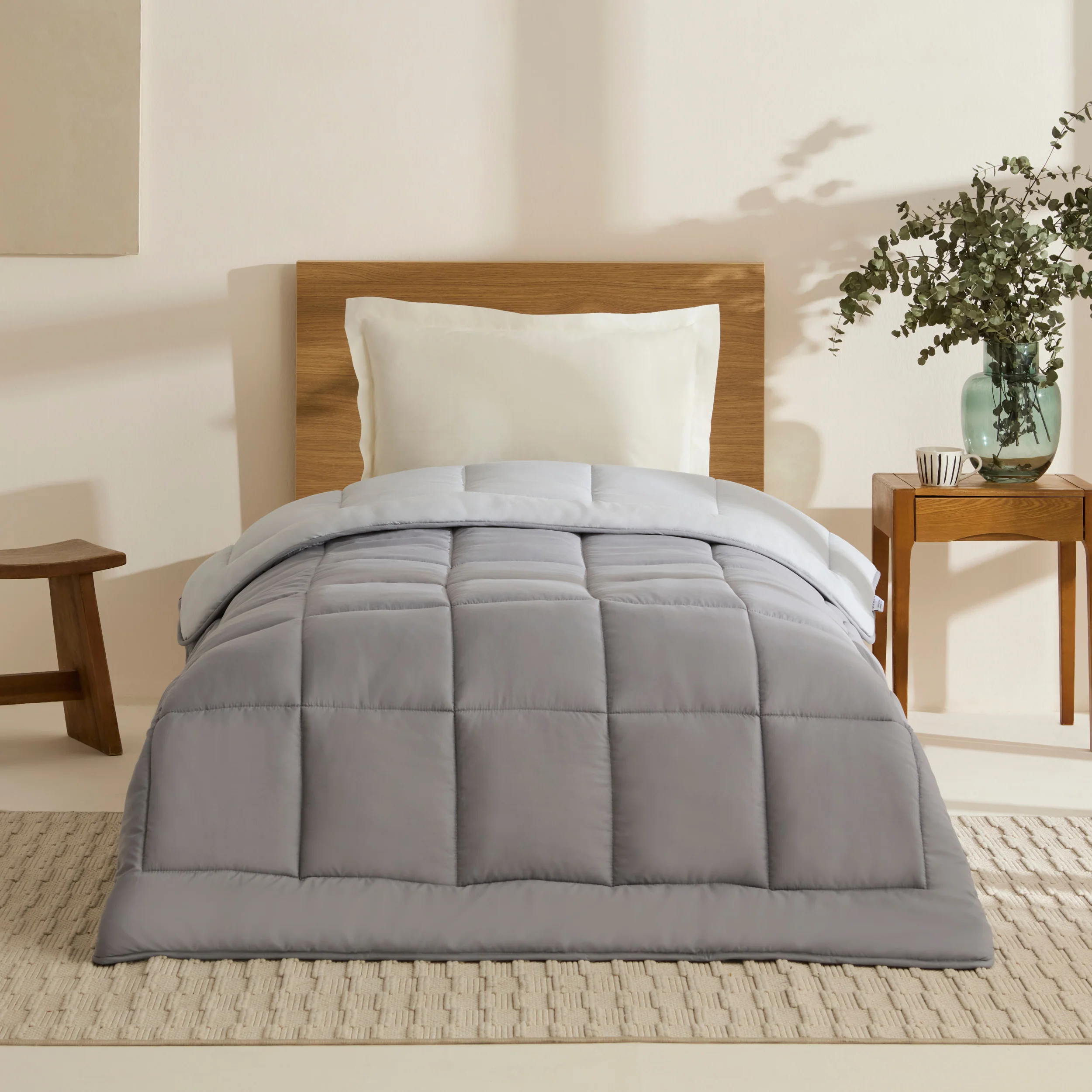 Karaca Double Face Couverture Anthracite-Gris 135x200