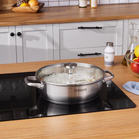 Karaca Elite – Casserole plate en acier inoxydable 26 cm, 3,4 L - Image 2